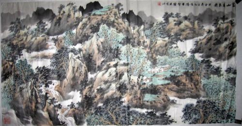 作者：倪建鸣雾山春泉图￥：协商单击鼠标查看详细介绍！